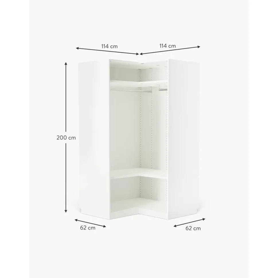 Armario Esquinero Modular Charlotte, 2 Puertas (115 Cm), Diferentes Variantes
