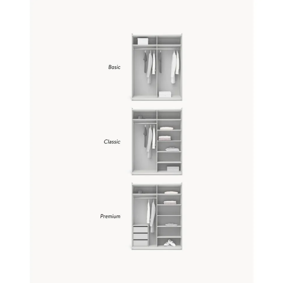 Armario Modular Leon, 2 Puertas Correderas (150 Cm), Diferentes Variantes