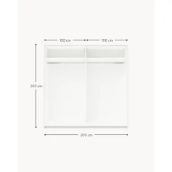 Armario Modular Simone, 2 Puertas Correderas (200 Cm), Diferentes Variantes