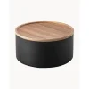 Bote Con Tapadera De Madera Rin