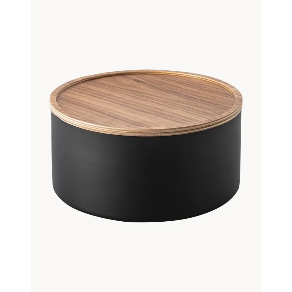 Bote Con Tapadera De Madera Rin