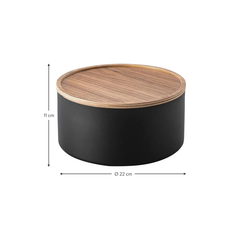 Bote Con Tapadera De Madera Rin