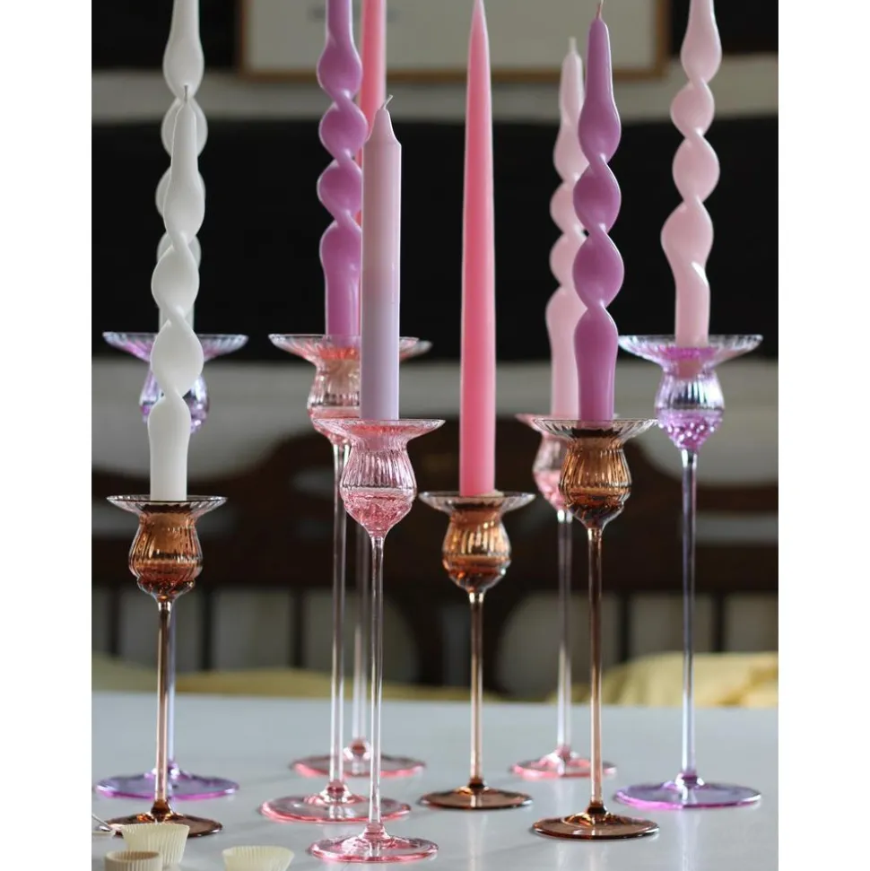 Candelero De Vidrio Soplado Artesanalmente Tulipan