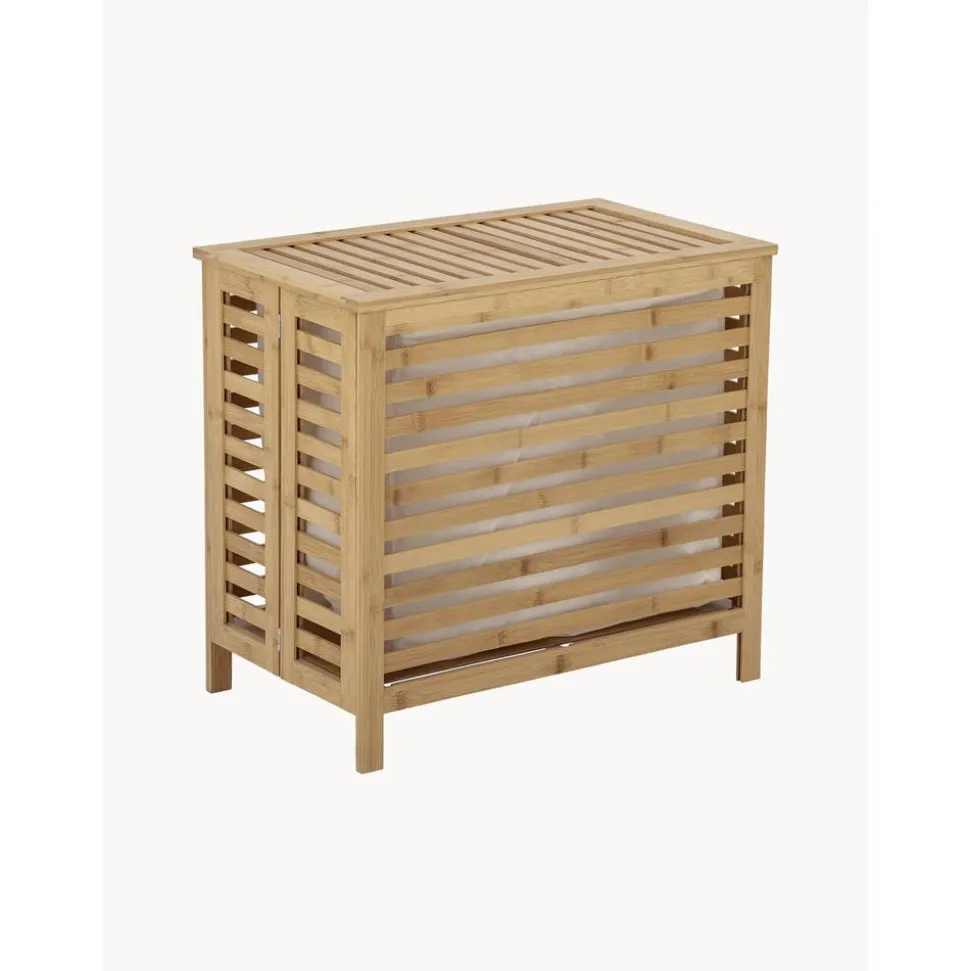 Cesta De Lavanderia De Bambu Con Bolsa De Tela Aden
