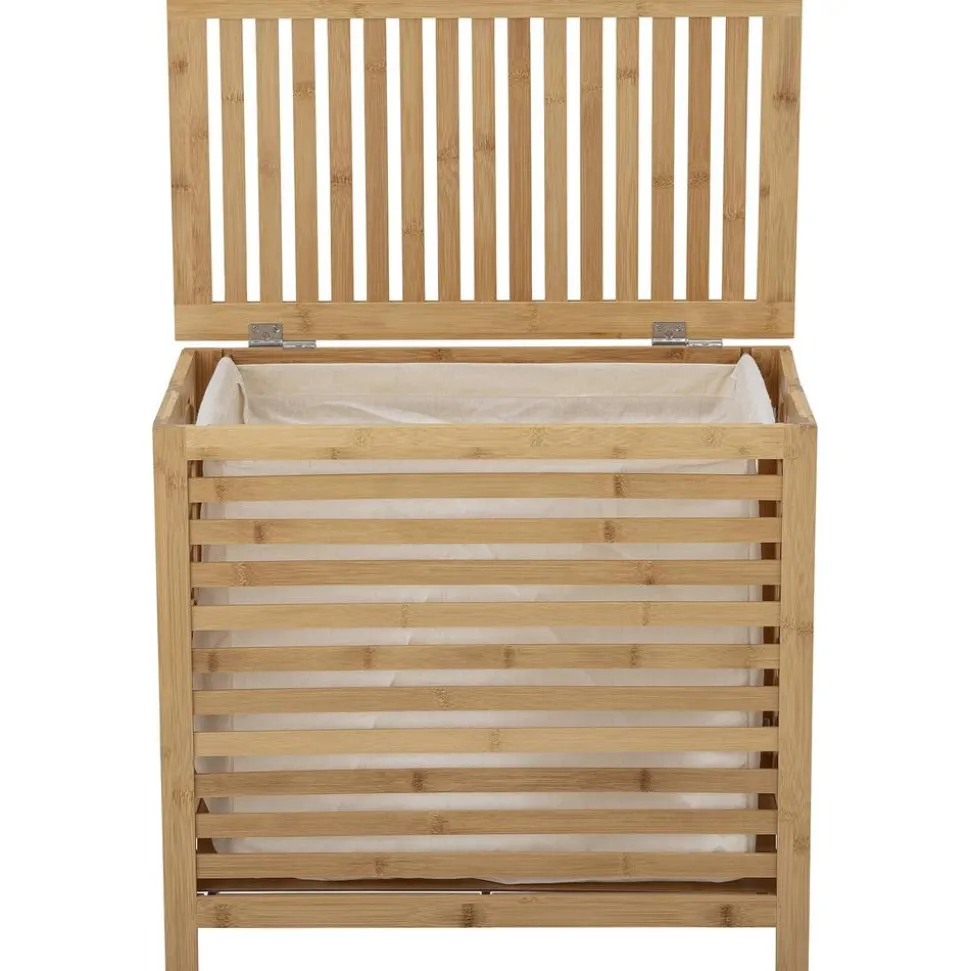 Cesta De Lavanderia De Bambu Con Bolsa De Tela Aden