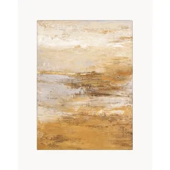 Cuadro En Lienzo Pintado A Mano Hydrate, Marco De Madera