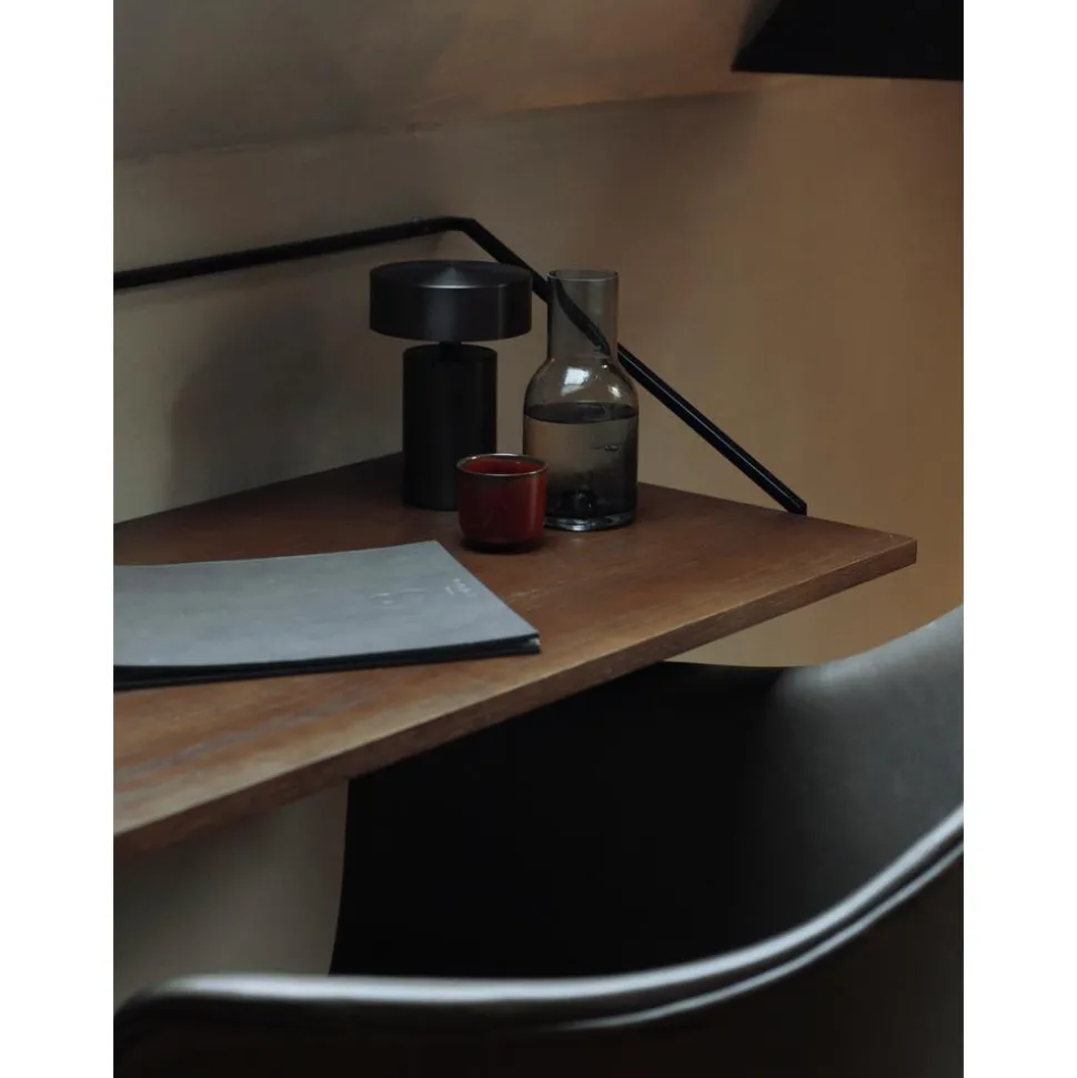 Escritorio De Pared De Madera Y Metal Rail