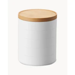 Joyero Con Tapadera De Madera Tosca, 5 Niveles