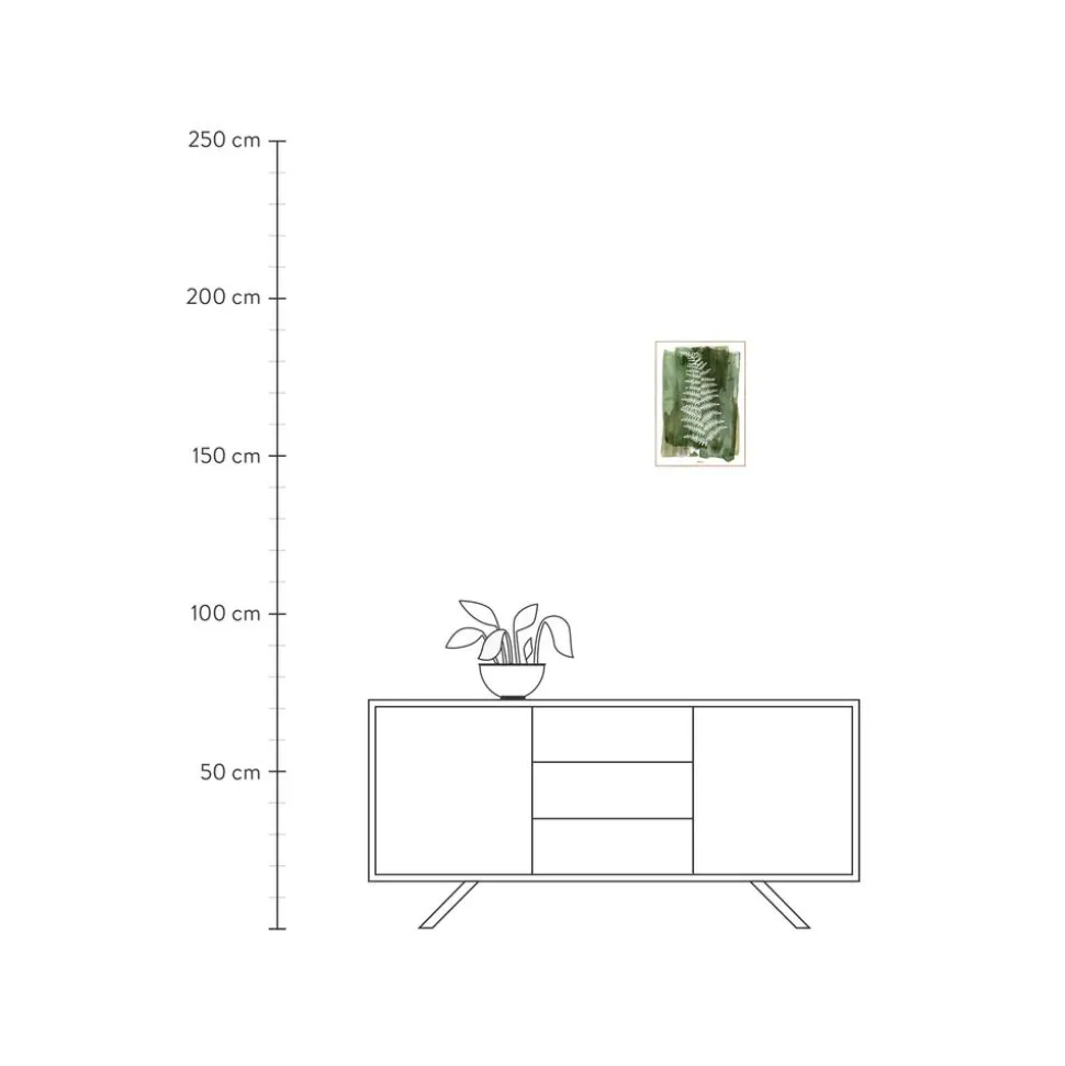Lamina Decorativa White Fern