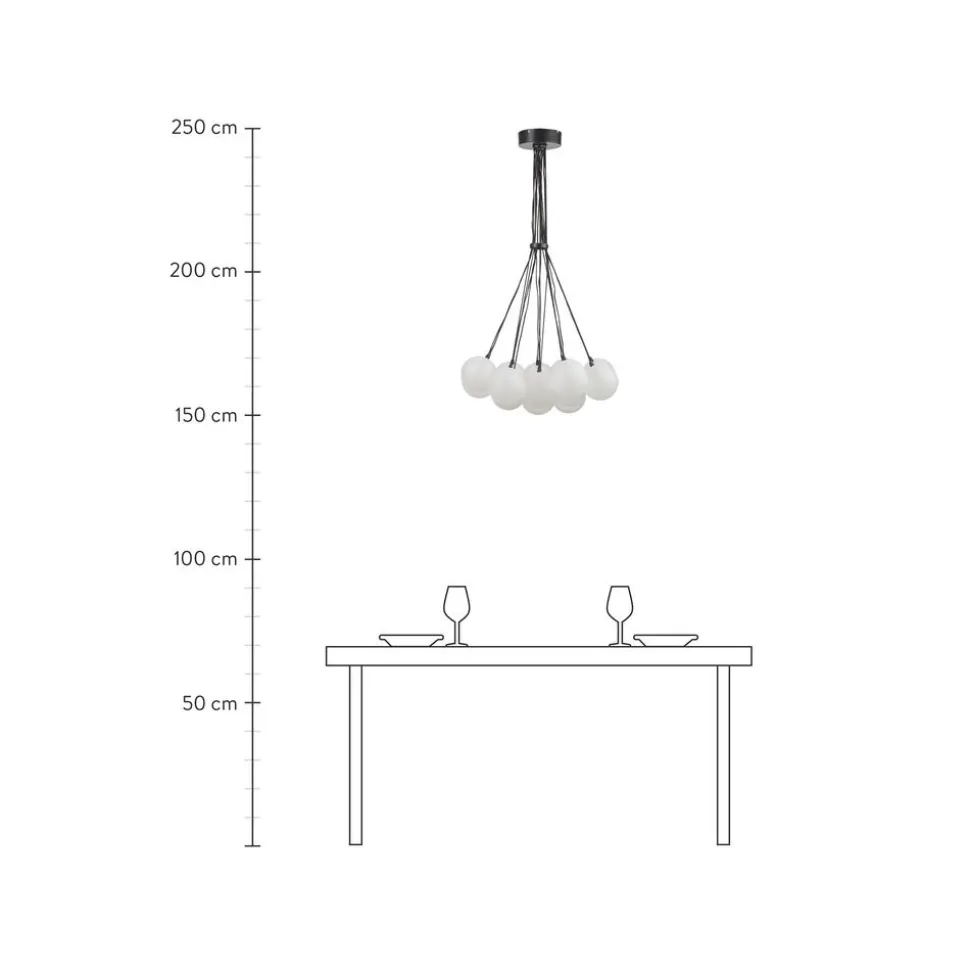Lampara De Techo Cluster De Vidrio Lyna
