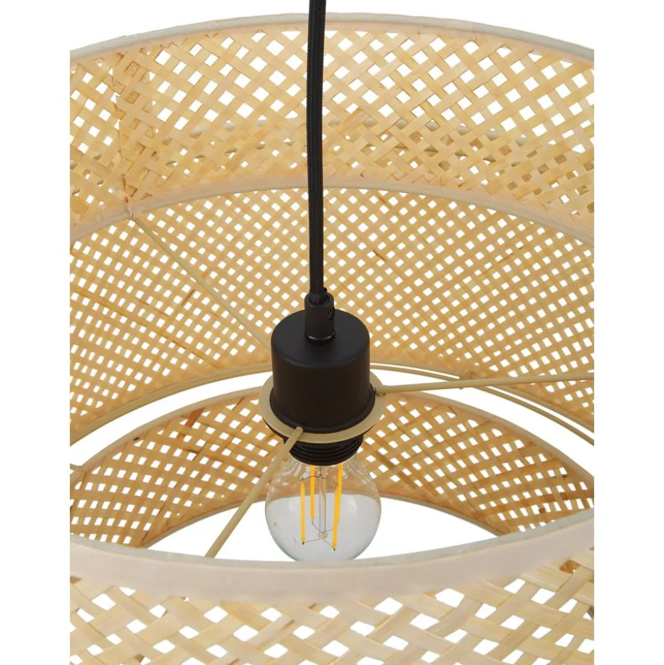 Lampara De Techo De Diseno De Bambu Finja