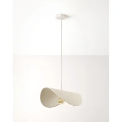 Lampara De Techo De Lino De Diseno Kenzie