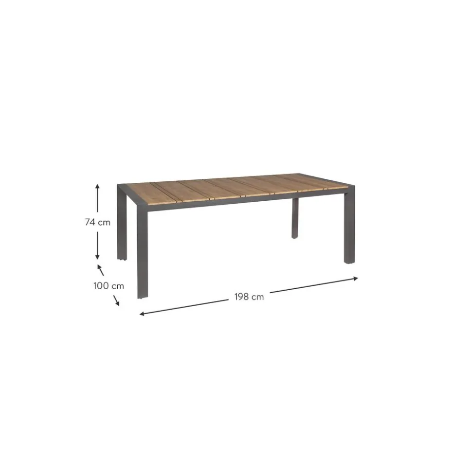 Mesa De Comedor Para Exterior Kubik, 198 X 100 Cm