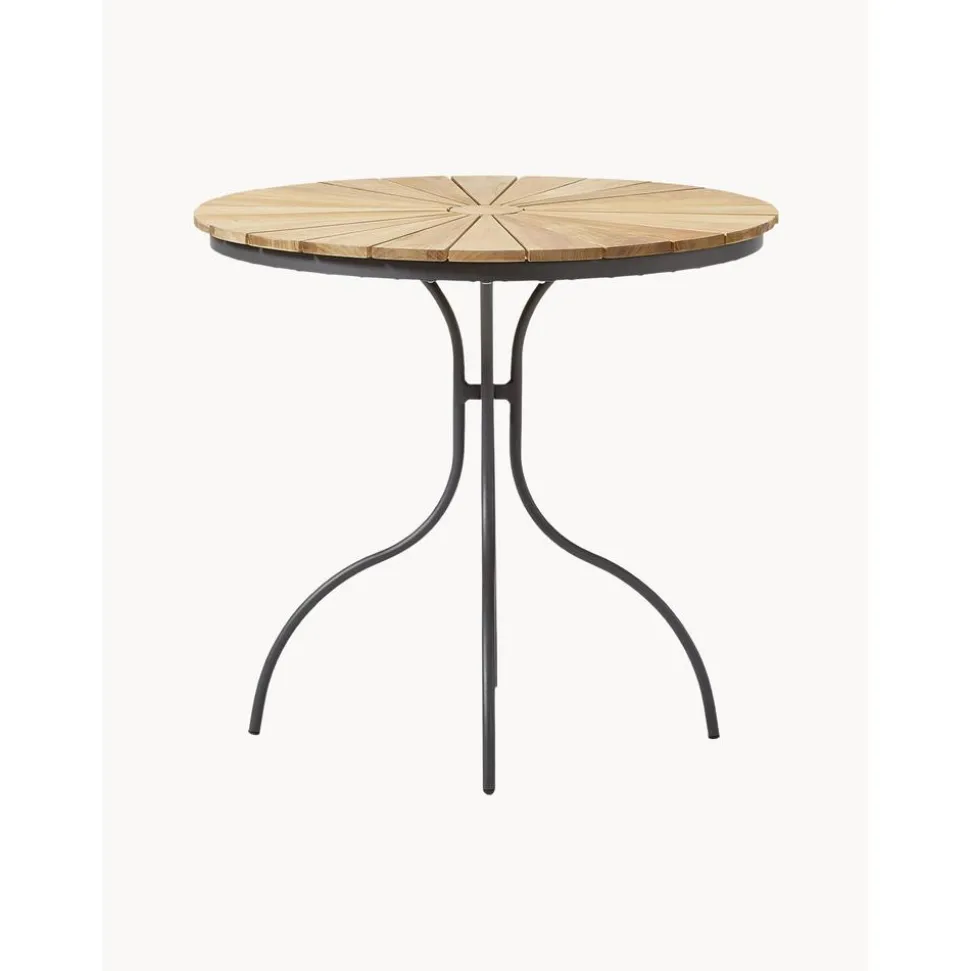Mesa Redonda Para Balcon Hard & Ellen, Tablero De Madera De Teca