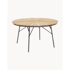 Mesa Redonda Para Exterior De Madera De Teca Hard & Ellen, Tamanos Diferentes