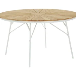 Mesa Redonda Para Exterior De Madera De Teca Hard & Ellen, Tamanos Diferentes