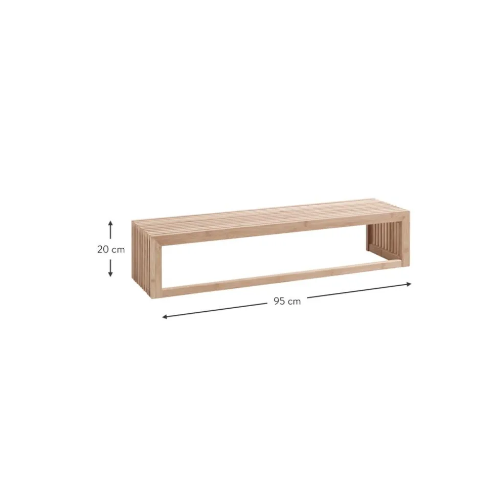 Perchero De Pared De Bambu Rib, Tamanos Diferentes