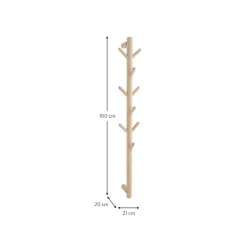 Perchero De Pared De Madera De Pino Eddison