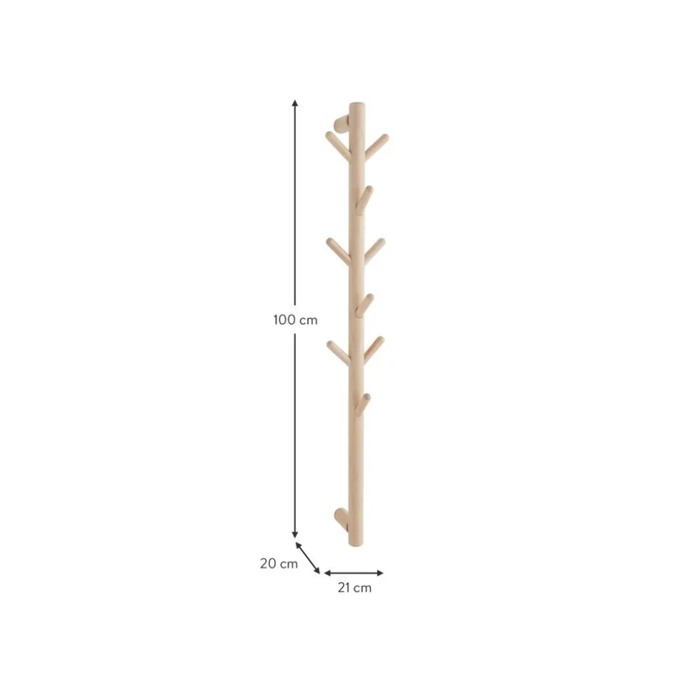 Perchero De Pared De Madera De Pino Eddison