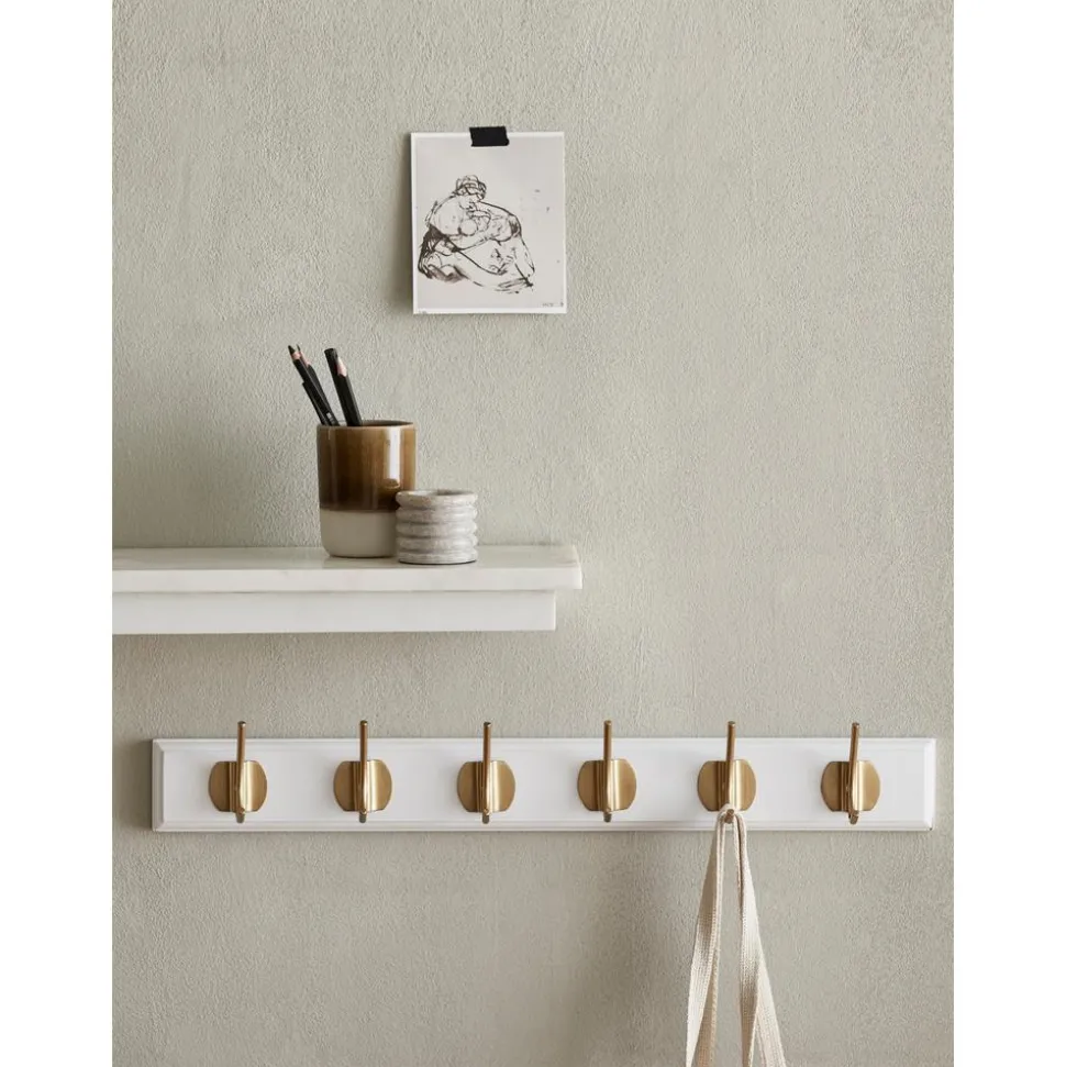 Perchero De Pared De Madera Edgy, 8 Ganchos