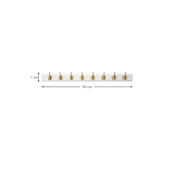 Perchero De Pared De Madera Edgy, 8 Ganchos