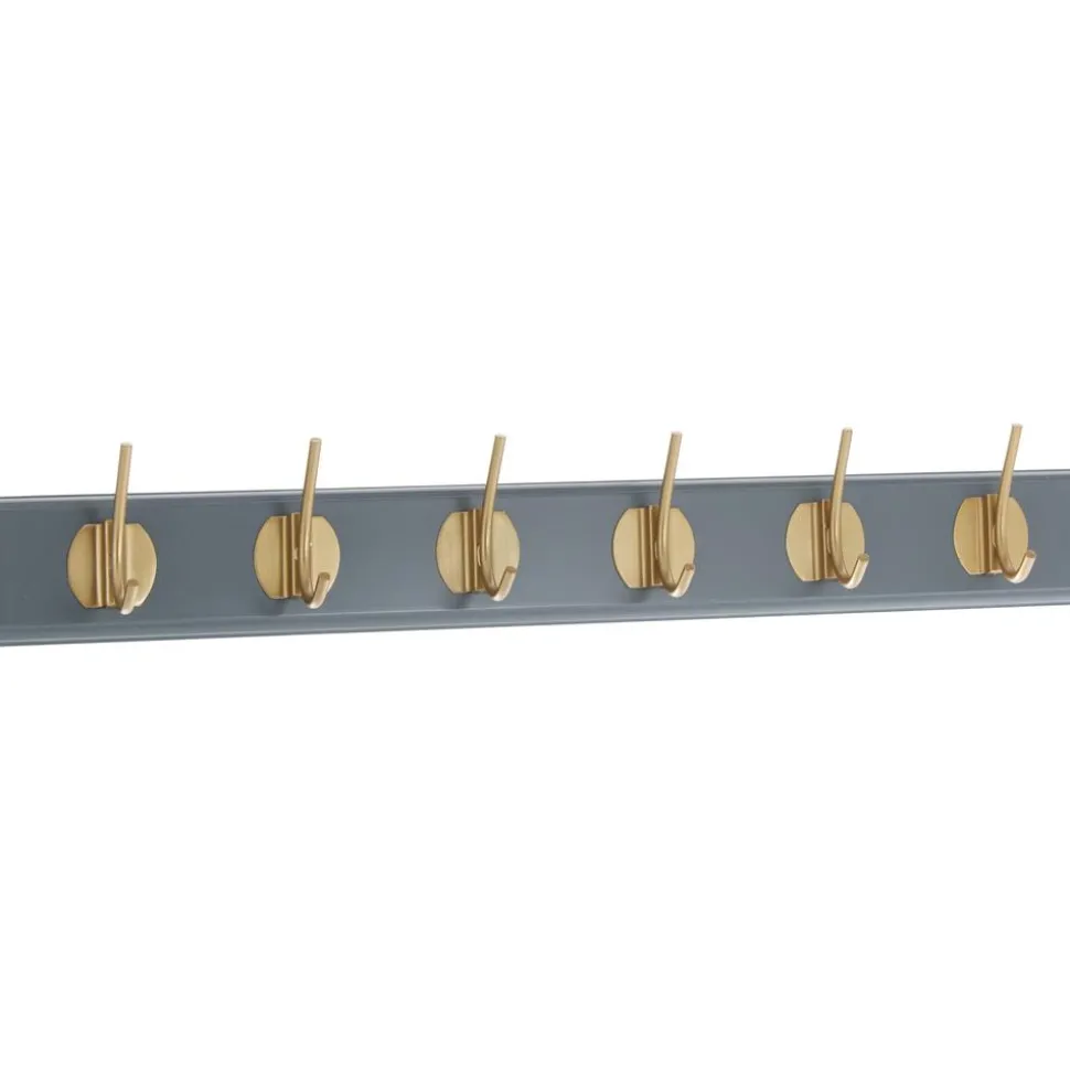 Perchero De Pared De Madera Edgy, 6 Ganchos