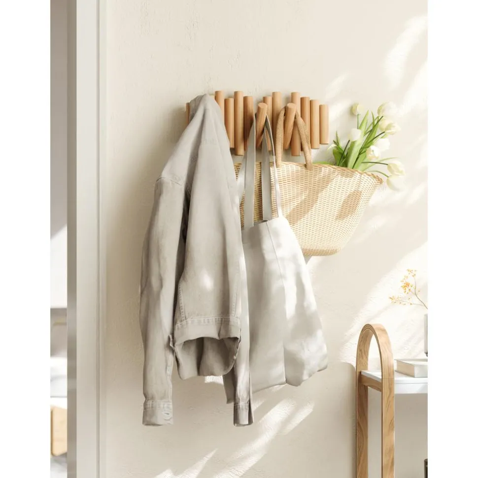 Perchero De Pared De Madera De Pino Picket