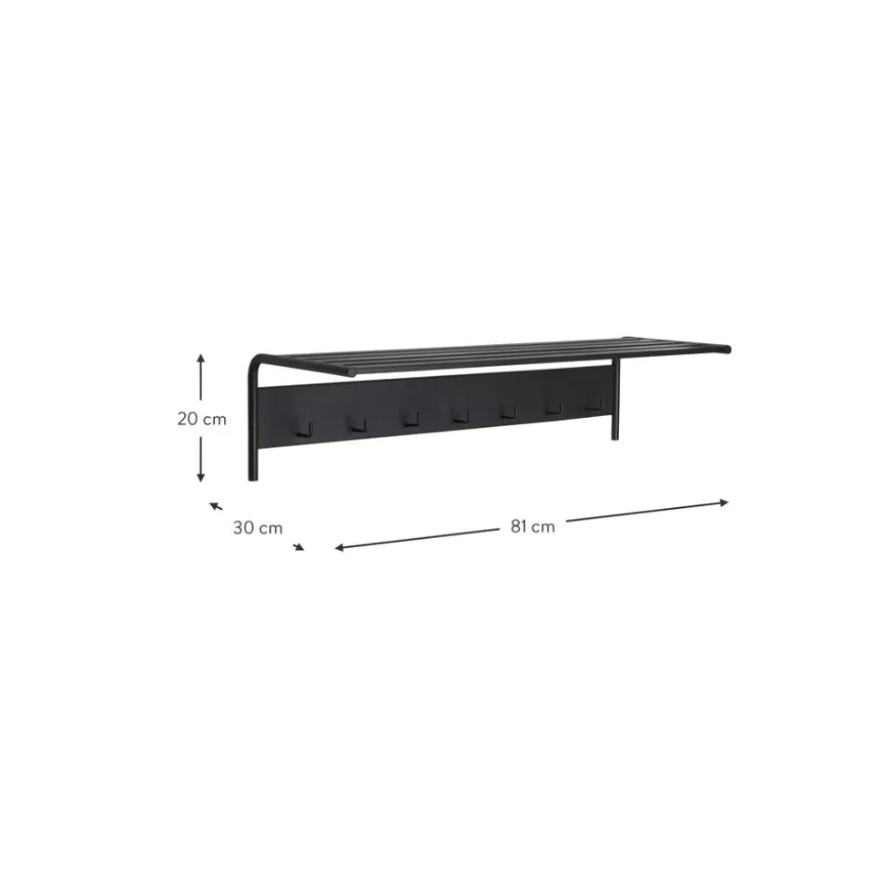 Perchero De Pared De Metal Fusion, 7 Gancho