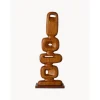 Pieza Decorativa Grande Artesanal De Madera De Teca Ornament