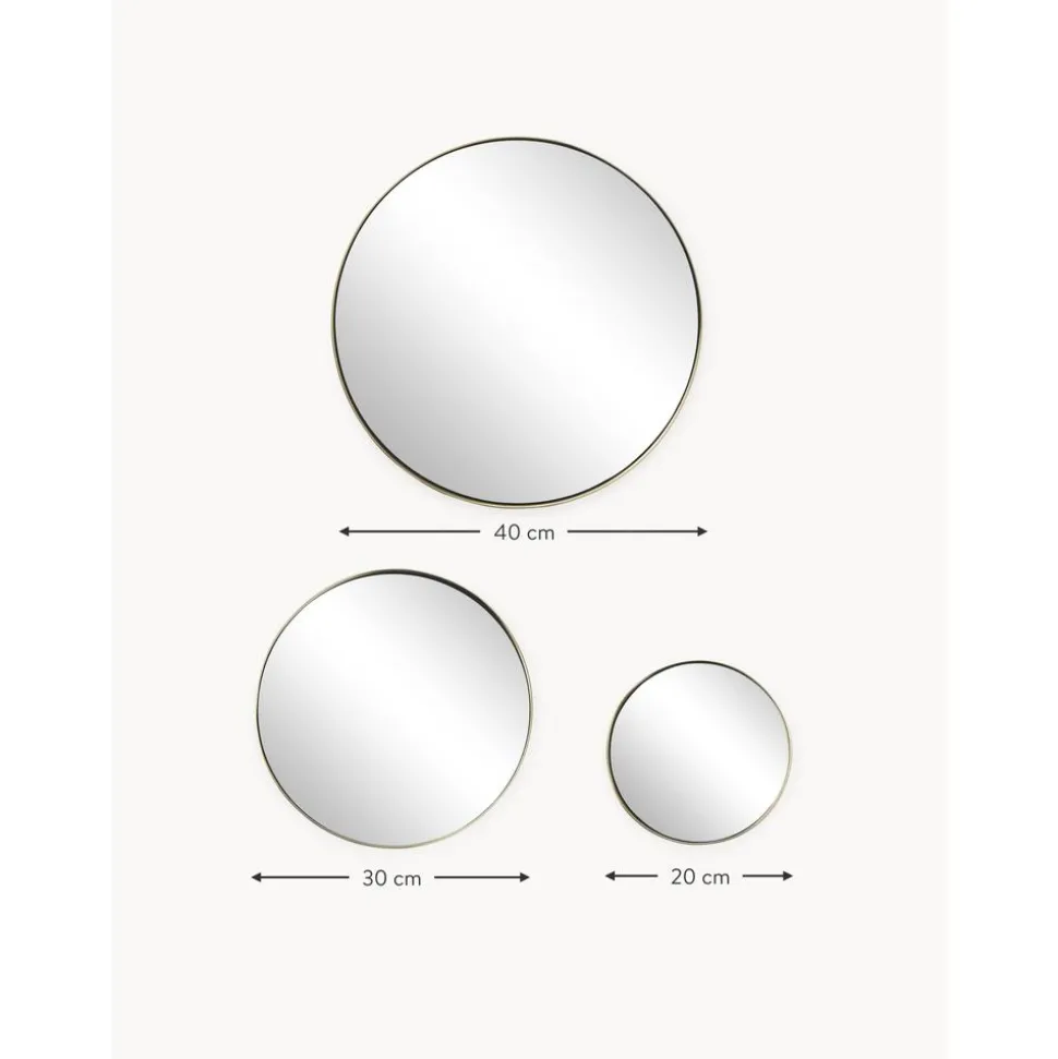 Set De Espejos De Pared Redondos Lacie, 3 Uds.