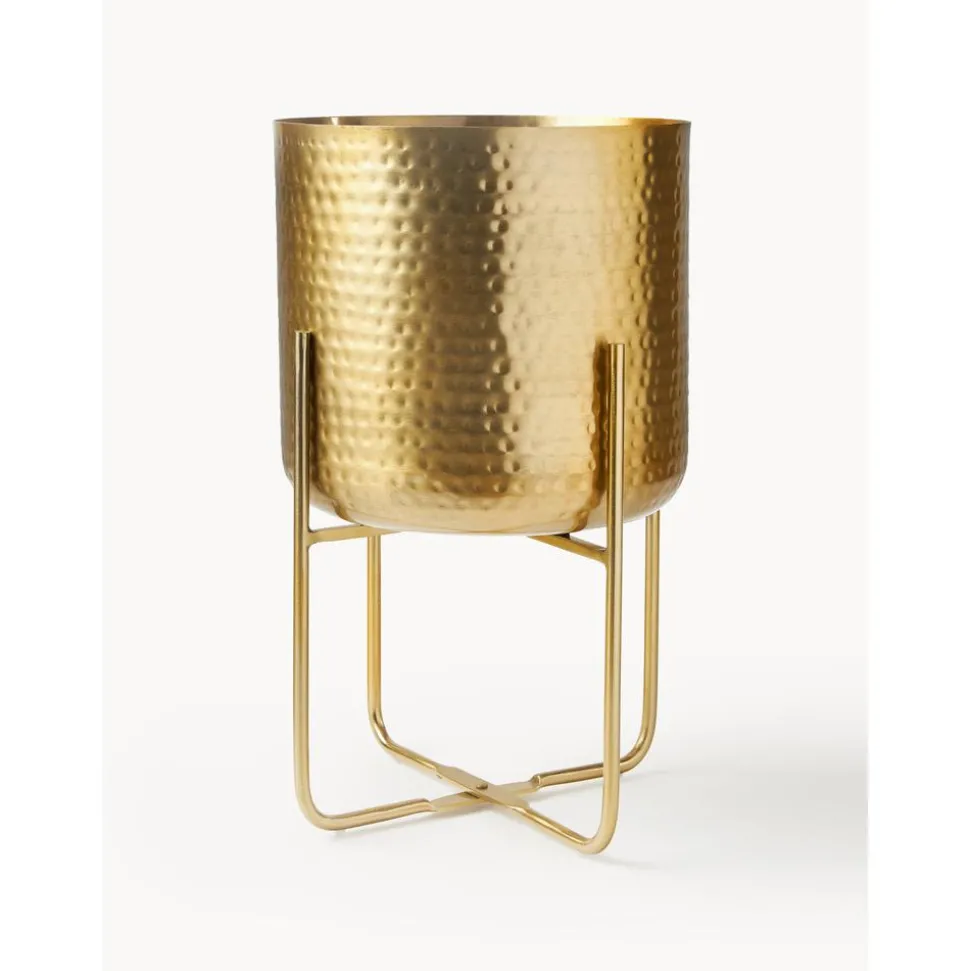 Set De Macetero De Metal Martillado Nives, 2 Uds.