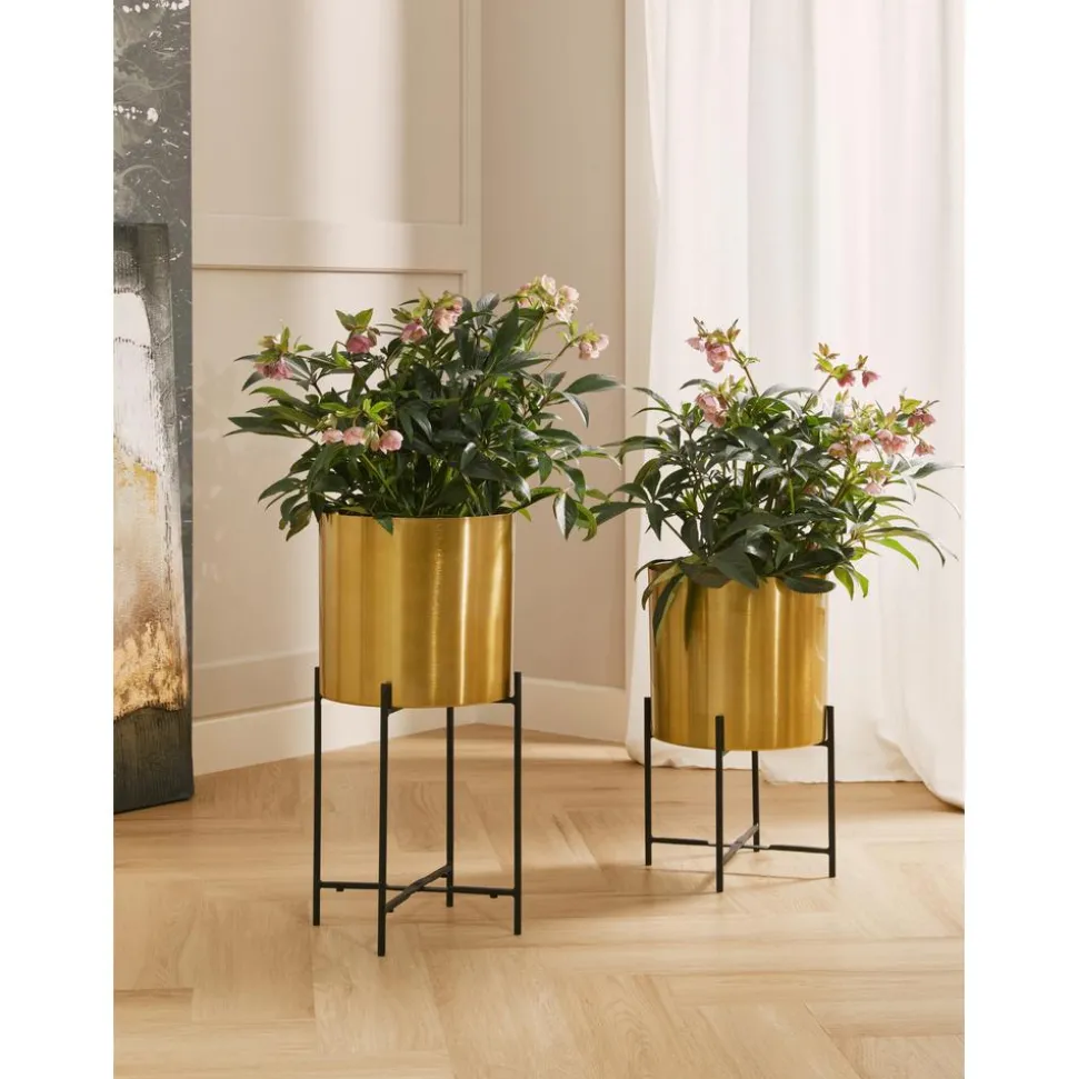 Set De Maceteros De Metal Mina, 2 Uds.