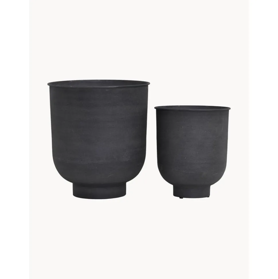 Set De Maceteros Grandes De Metal Vig, 2 Uds.
