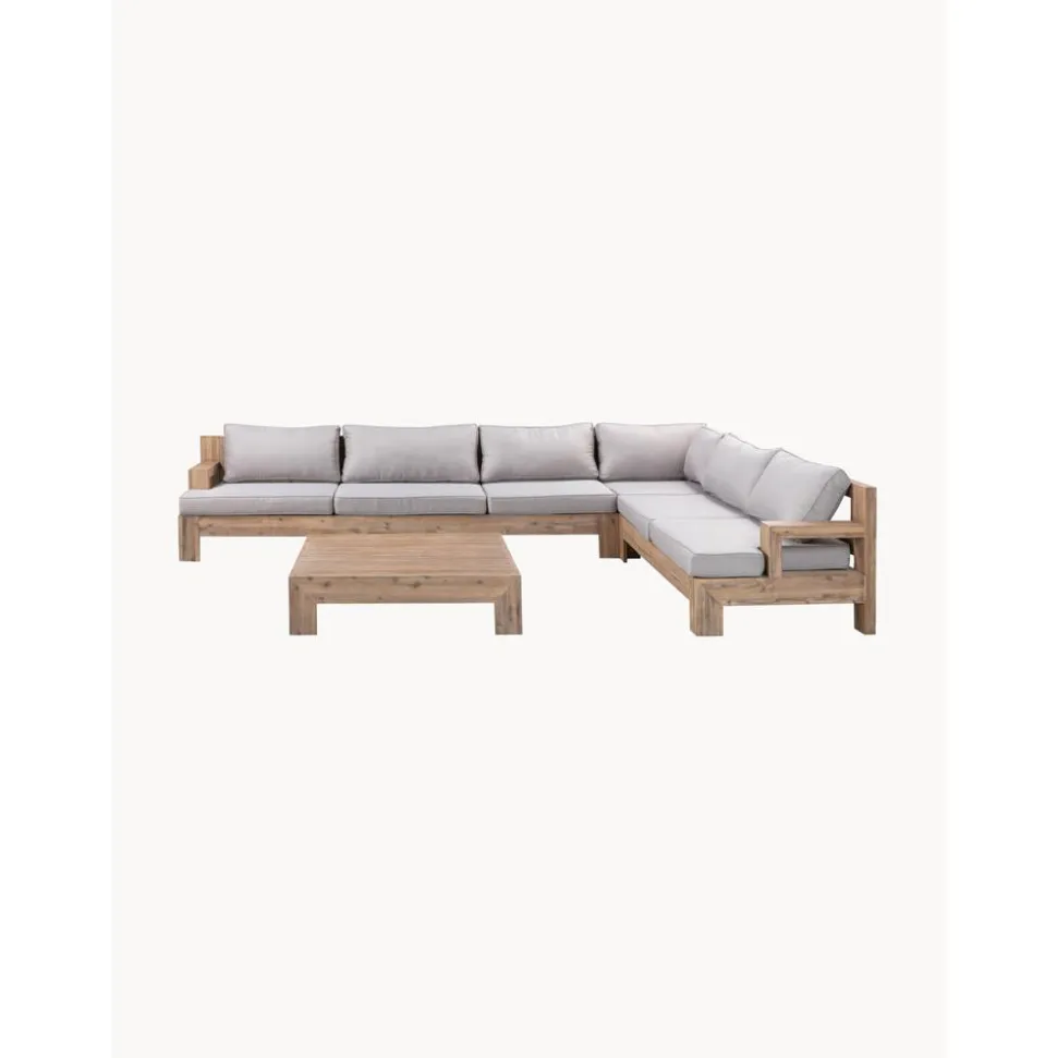 Set Lounge Para Exterior De Madera De Acacia Joshua, 4 Pzas.