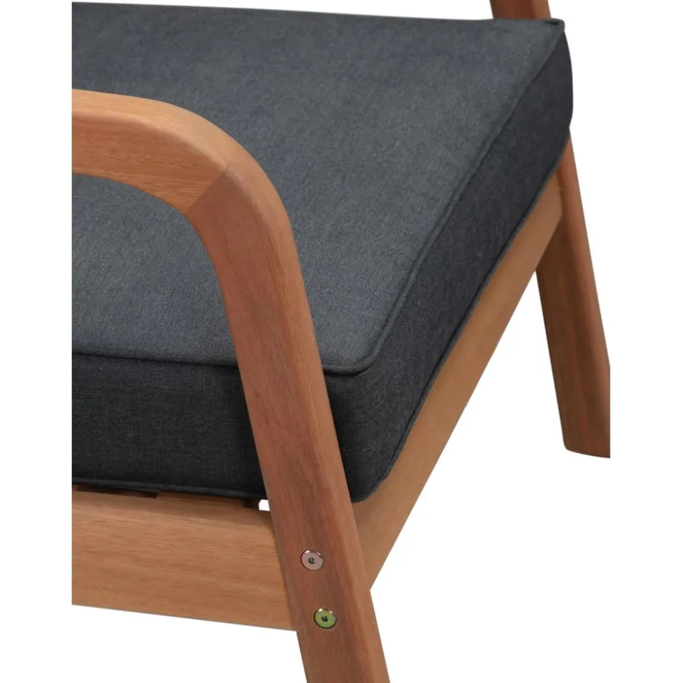 Set Lounge Para Exterior De Madera De Eucalipto Bergen, 4 Pzas.