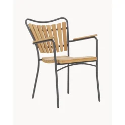 Silla Con Reposabrazos De Madera Para Exterior Hard & Ellen