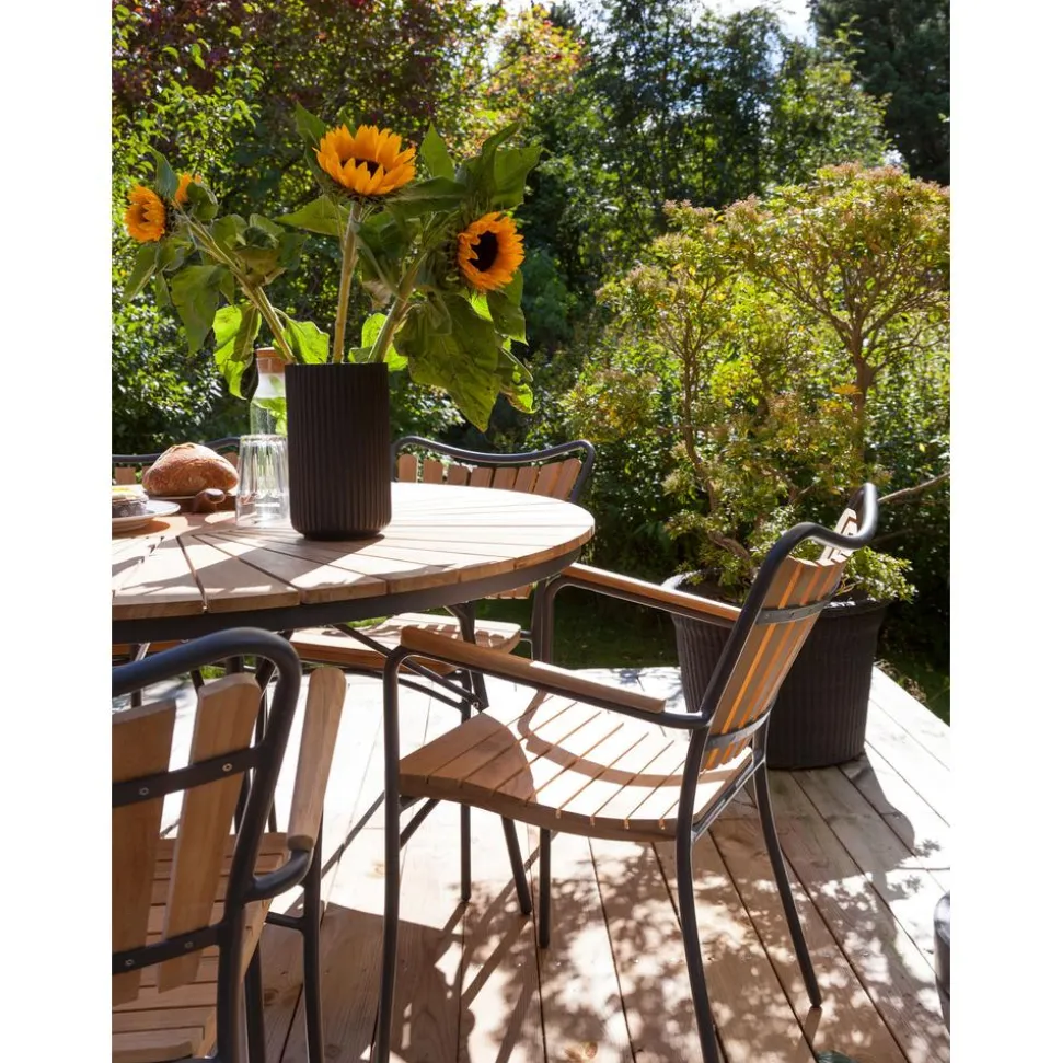 Silla Con Reposabrazos De Madera Para Exterior Hard & Ellen