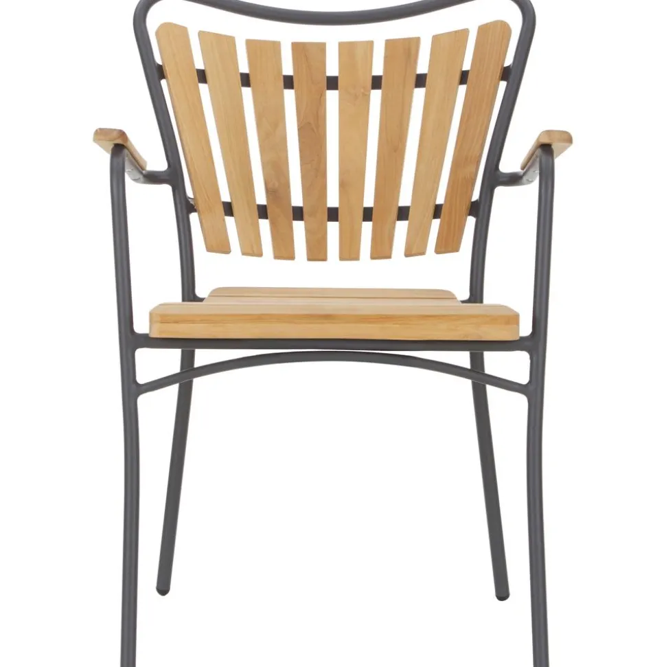 Silla Con Reposabrazos De Madera Para Exterior Hard & Ellen