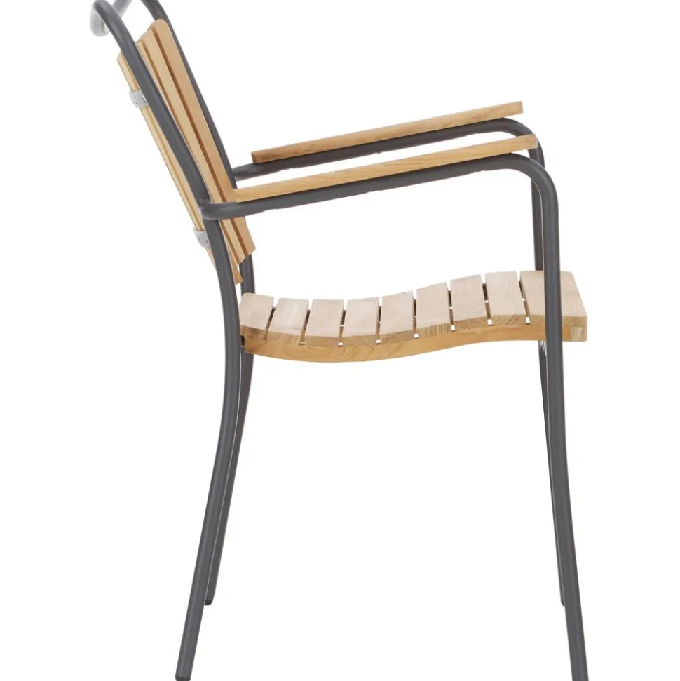 Silla Con Reposabrazos De Madera Para Exterior Hard & Ellen