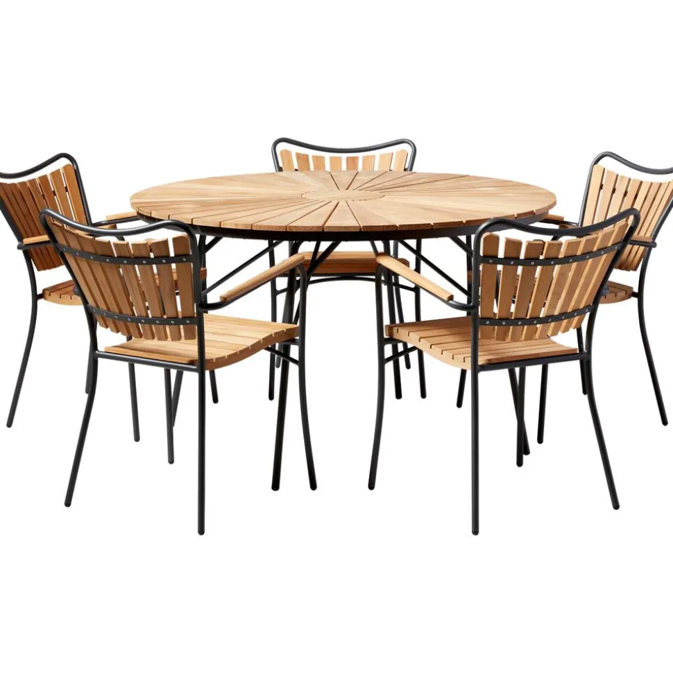 Silla Con Reposabrazos De Madera Para Exterior Hard & Ellen