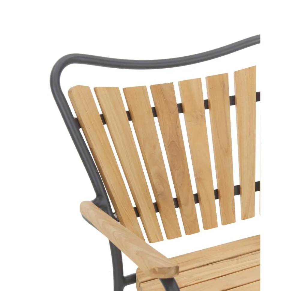 Silla Con Reposabrazos De Madera Para Exterior Hard & Ellen