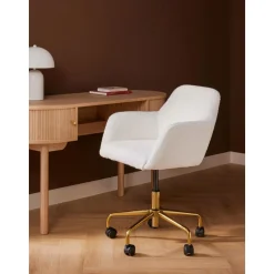 Silla De Escritorio En Tejido Boucle Lucie