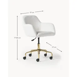 Silla De Escritorio En Tejido Boucle Lucie