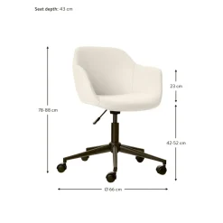 Silla De Oficina Tapizada Fiji