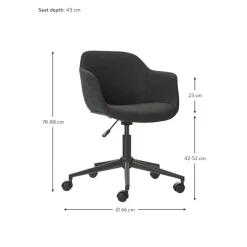 Silla De Oficina Tapizada Fiji