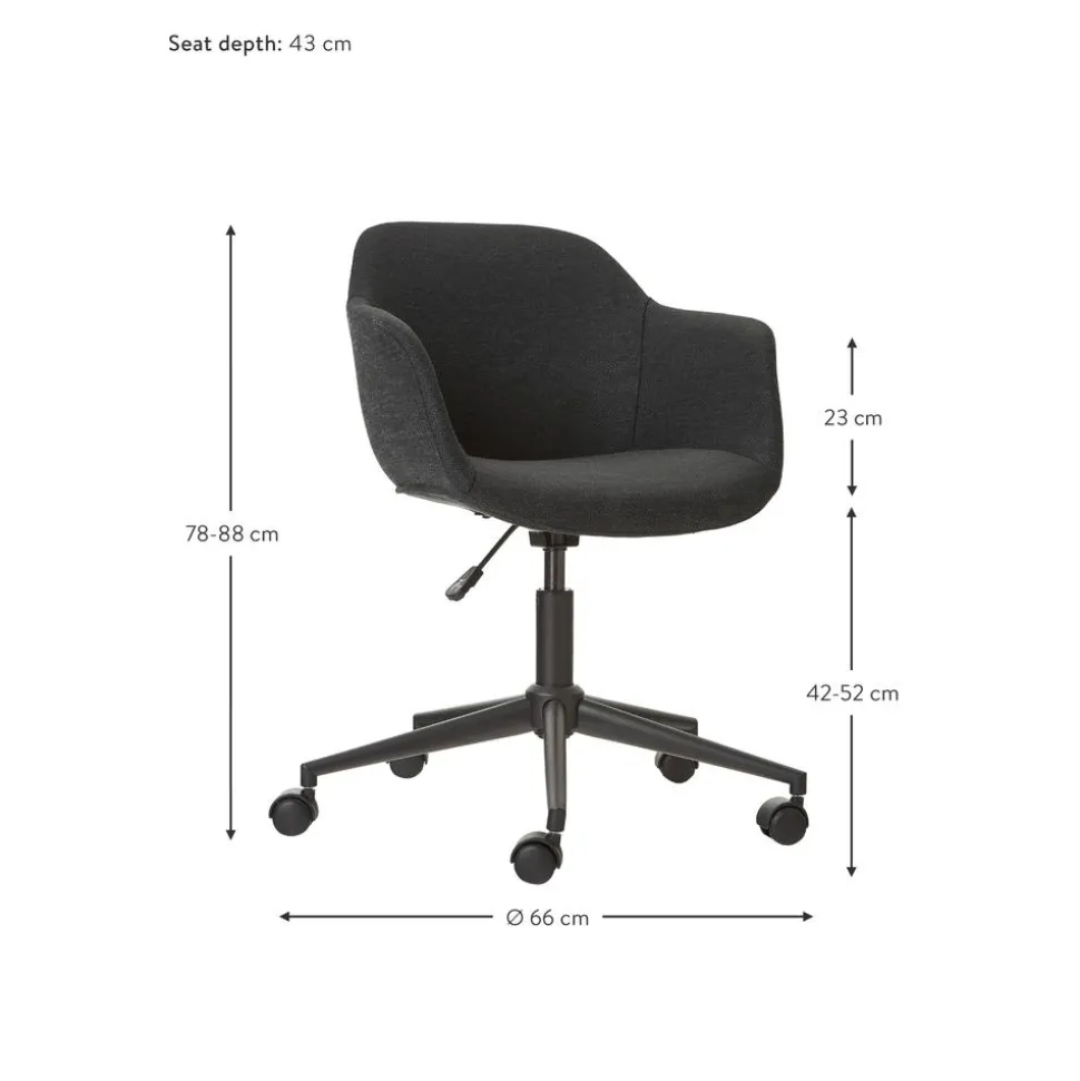 Silla De Oficina Tapizada Fiji
