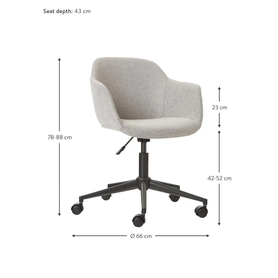 Silla De Oficina Tapizada Fiji