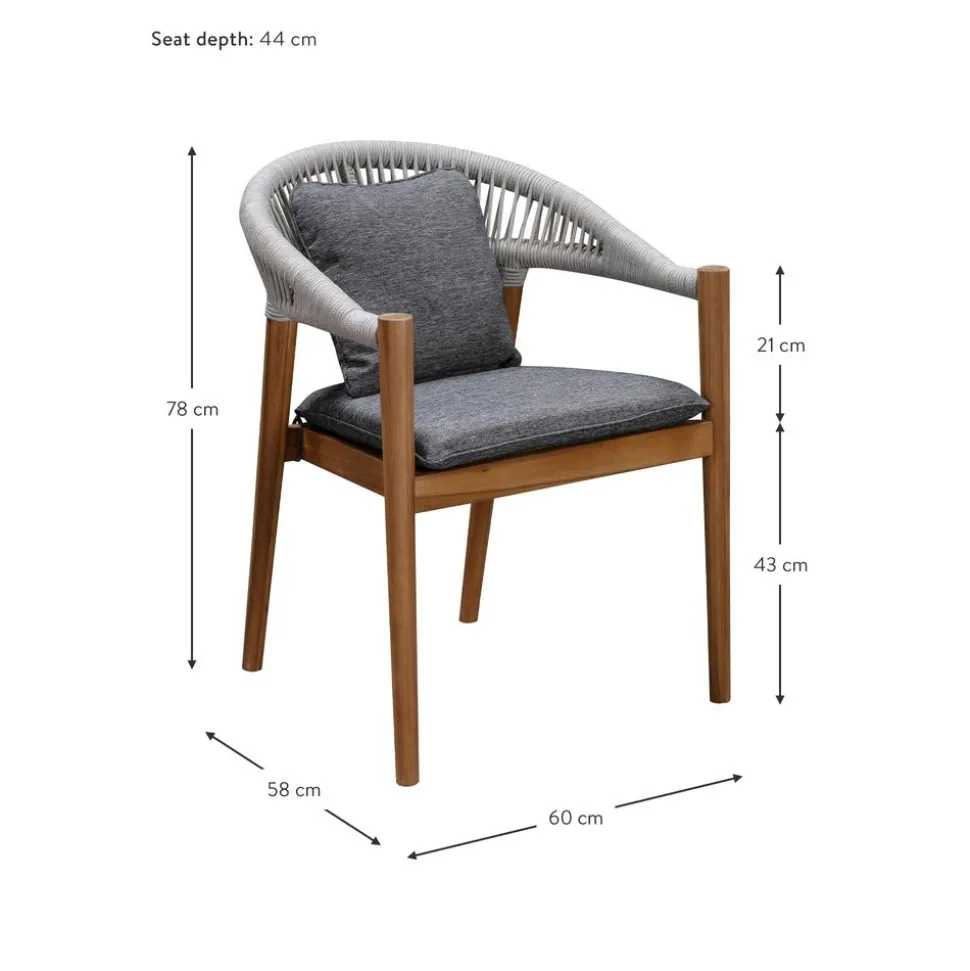 Sillas Para Exterior De Madera De Acacia Malmo 2 Uds.