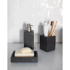 Vaso Cepillo De Dientes En Look Pizarra Slate