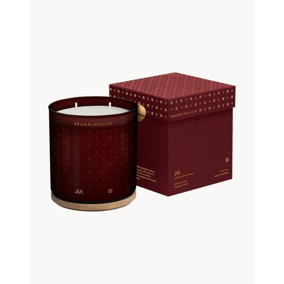 Vela Perfumada Dos Mechas Jul (Canela, Clavo, Jengibre, Miel, Vino Caliente)